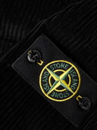 Stone Island - Logo-Appliquéd Garment-Dyed Cotton-Corduroy Shirt Jacket - Black