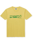GOOD MORNING TAPES - Take It Easy Logo-Print Organic Cotton-Jersey T-Shirt - Yellow