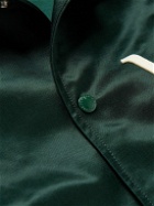 WTAPS - Logo-Appliquéd Cotton-Blend Sateen Coach Jacket - Green