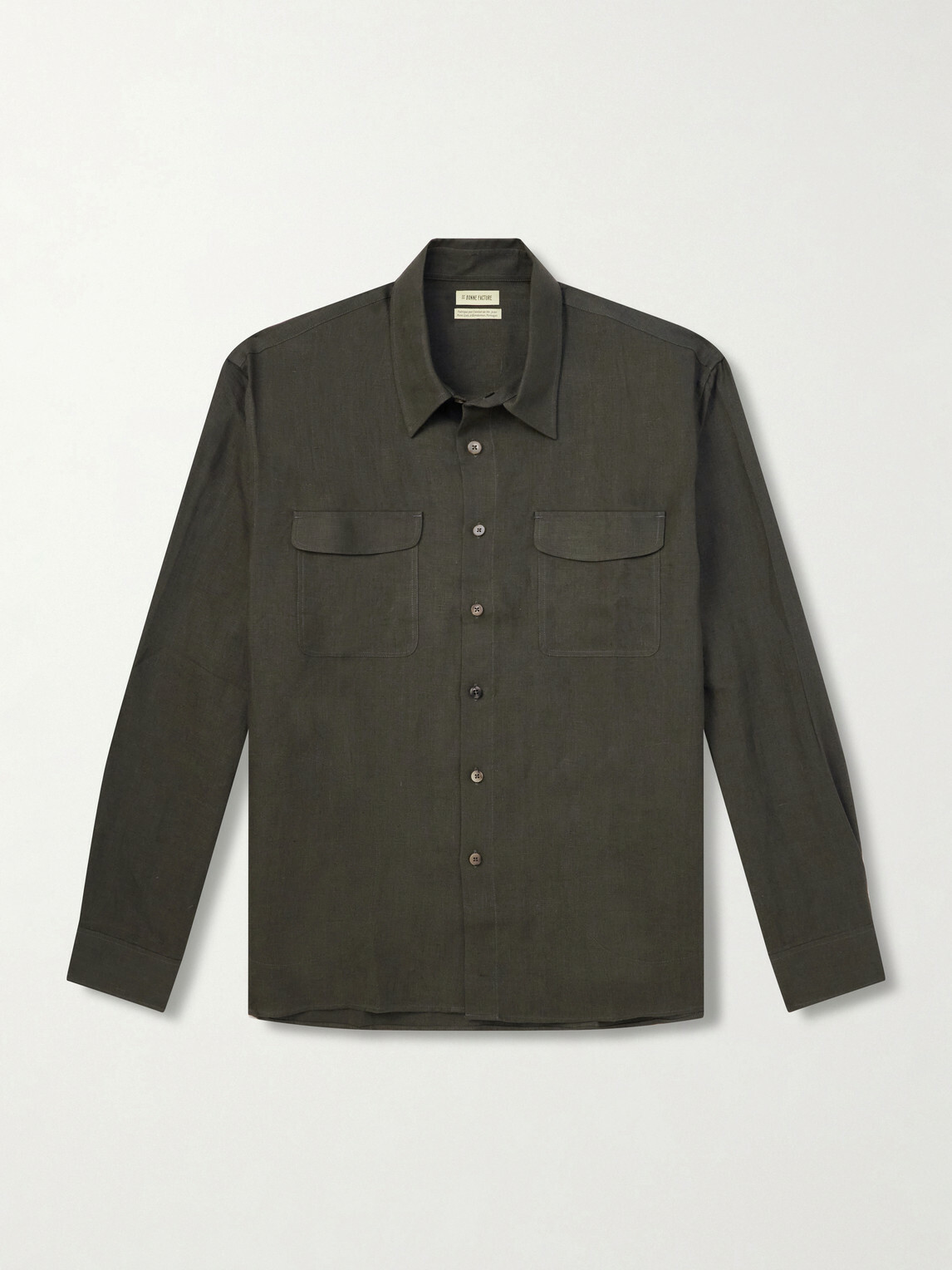De Bonne Facture - Linen Overshirt - Green