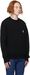Marcelo Burlon County of Milan Black Cross Logo Patch Sweater