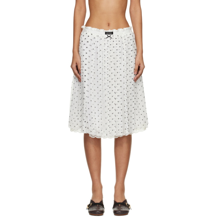 Photo: Marc Jacobs White Layered Crinkle Chiffon Midi Skirt