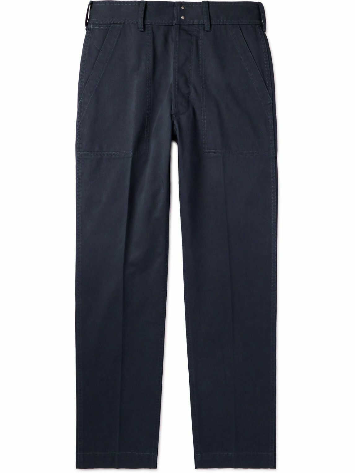 TOM FORD - Military Straight-Leg Cotton-Twill Chinos - Blue TOM FORD