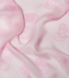 McQueen Printed silk scarf
