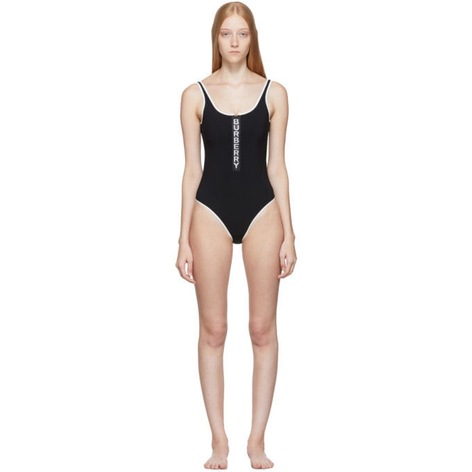 Burberry Black Zeta One-Piece Swimsuit Burberry