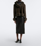 Nour Hammour Alana leather pencil skirt