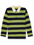 Guest In Residence - Rugby Striped Cashmere Polo Shirt - Green