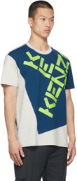 Kenzo Blue & Beige Sport Big X T-Shirt