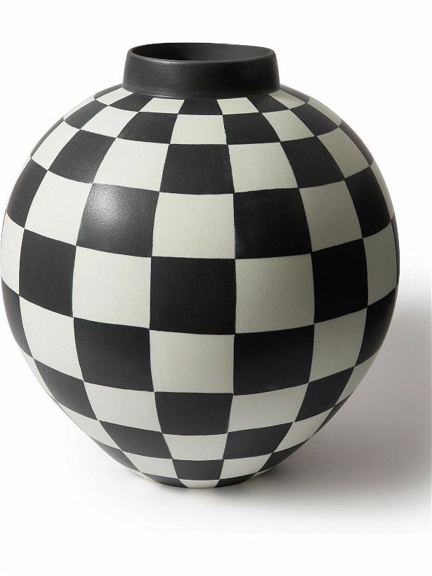 Photo: L'Objet - X-Large Damier Checked Porcelain Vase