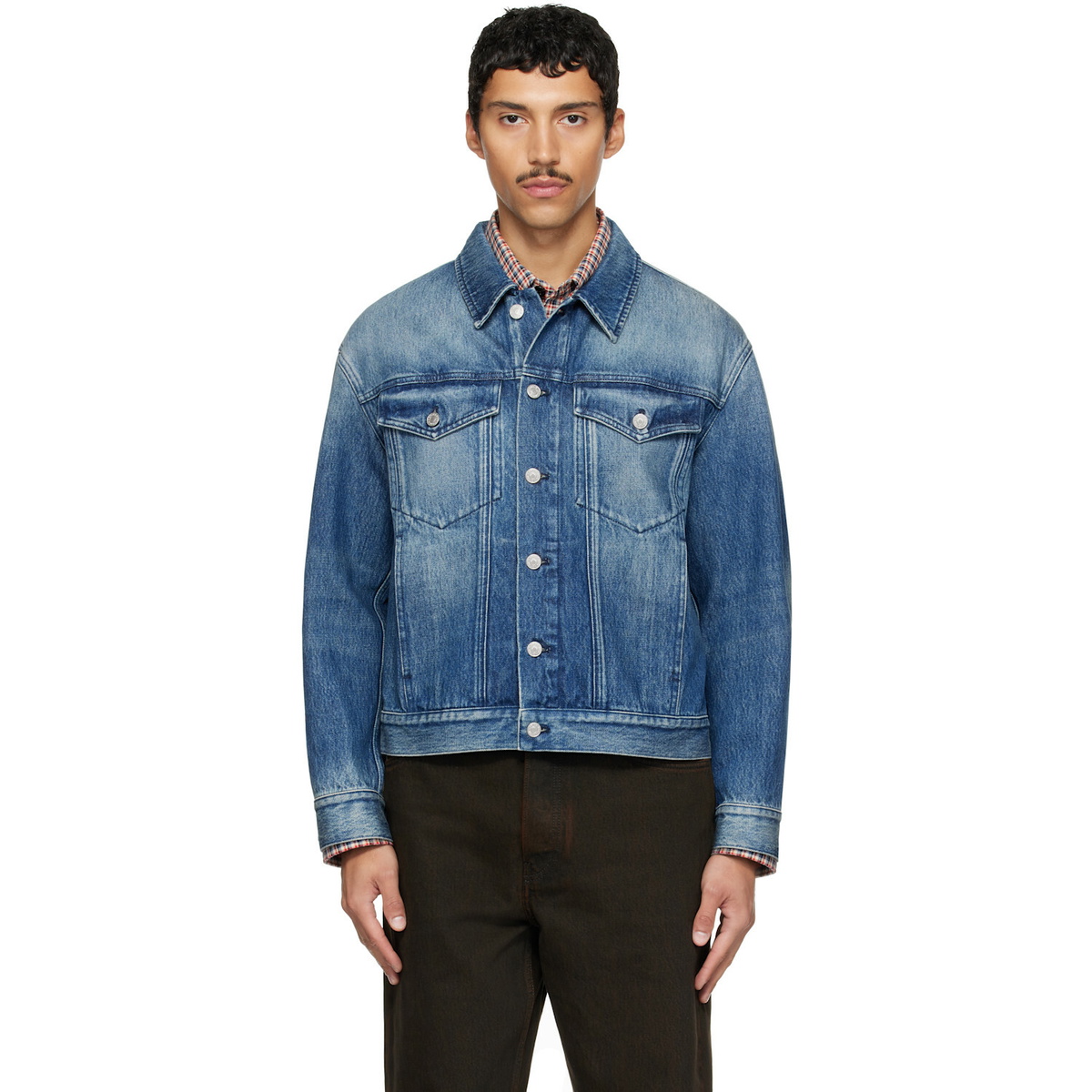 Dries Van Noten Blue Faded Denim Jacket