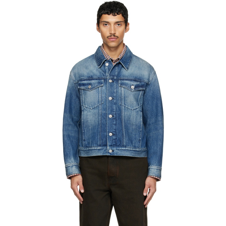 Photo: Dries Van Noten Blue Faded Denim Jacket
