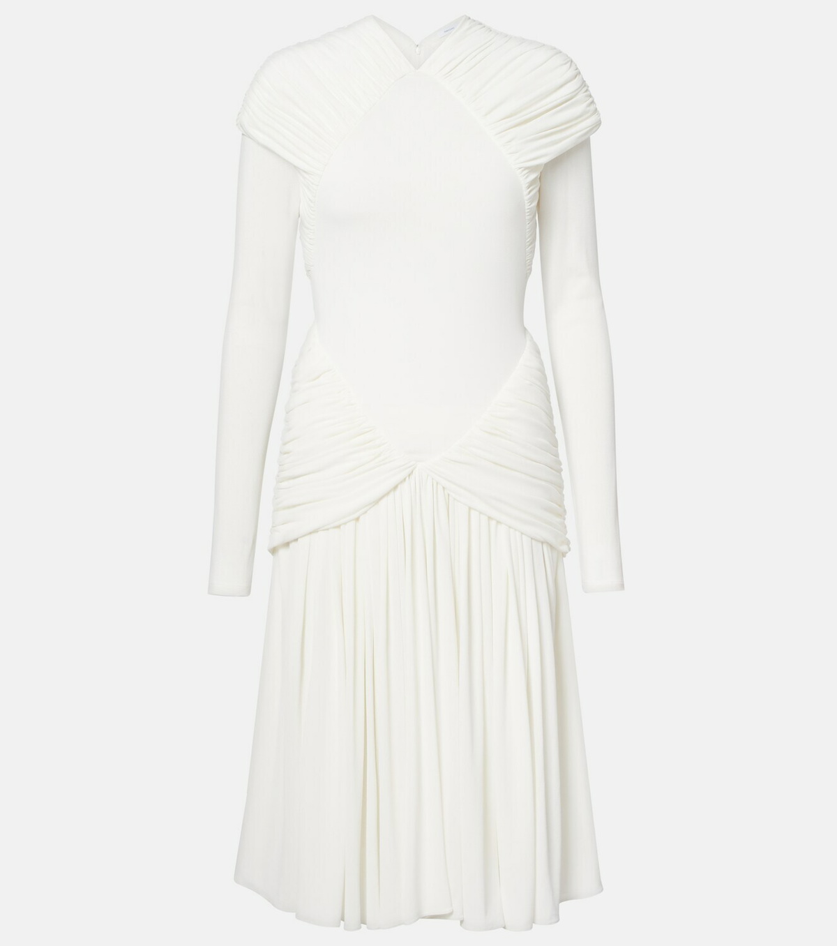 Ferragamo Ruched crêpe jersey midi dress