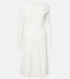 Ferragamo Ruched crêpe jersey midi dress