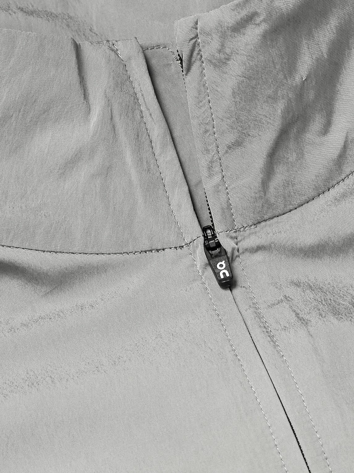 ON - Court Logo-Print Recycled-Shell Tennis Jacket - Gray