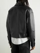 AMIRI - Logo-Debossed Leather Jacket - Black