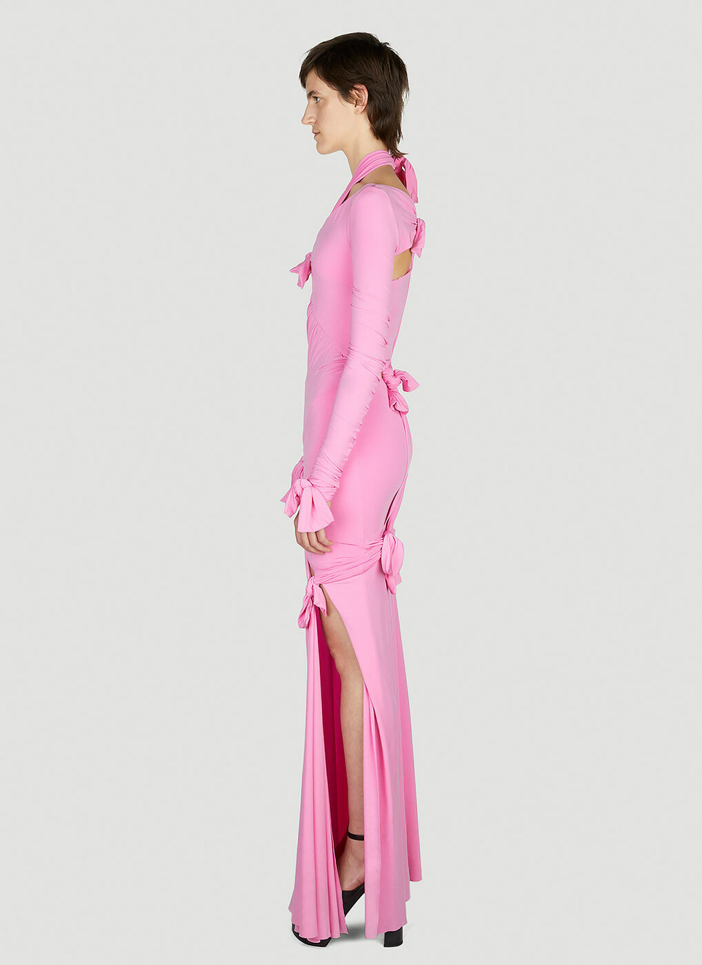 バレンシアガ Balenciaga Knotted Dress Balenciaga - Knot Gown Maxi Dress in Pink Balenciaga