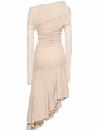 PHILOSOPHY DI LORENZO SERAFINI Stretch Tulle Asymmetric Dress