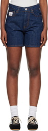AMI Paris Blue Ami Paris Heritage Cotton Denim Shorts