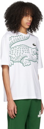 Lacoste White Printed T-Shirt