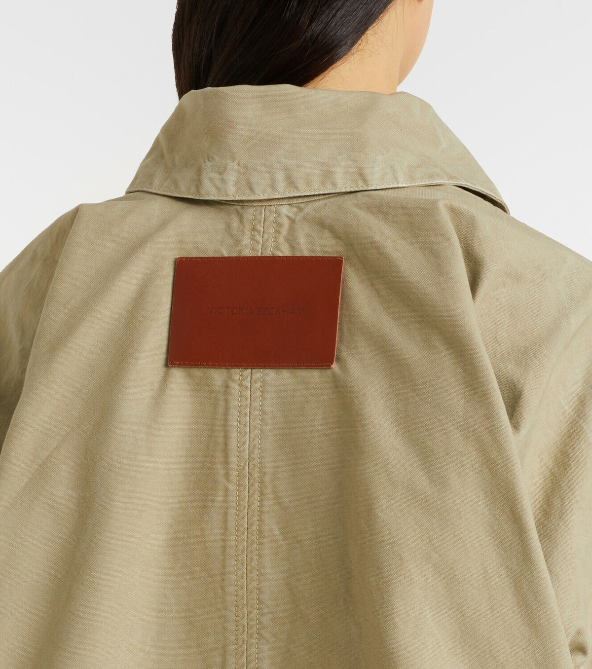 Victoria Beckham Hooded cotton canvas jacket