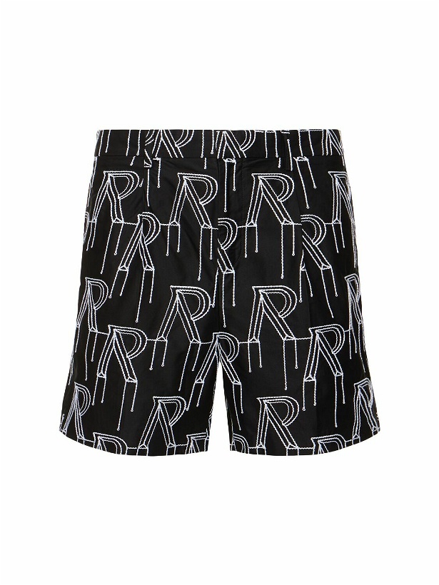 Photo: REPRESENT Initial Embroidered Cotton Shorts