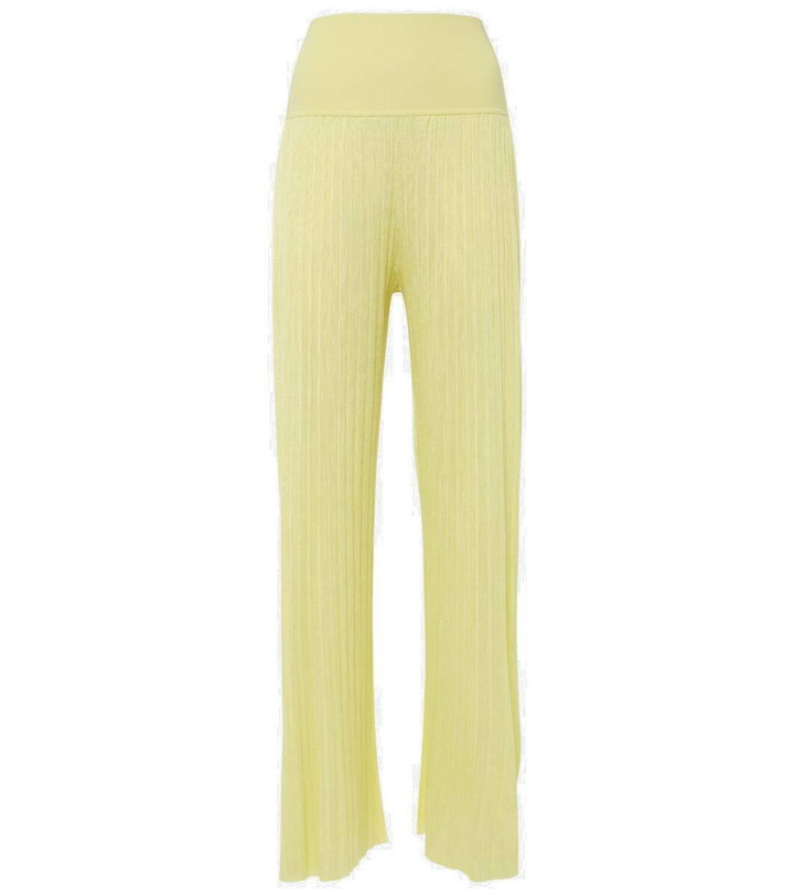 Photo: Alaïa Pleated high-rise jersey straight pants