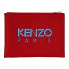 Kenzo Red Medium Tiger Pouch
