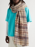 Acne Studios - Logo-Print Checked Wool Scarf