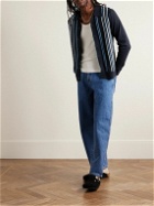 Guest In Residence - Plaza Slim-Fit Striped Cotton Cardigan - Blue