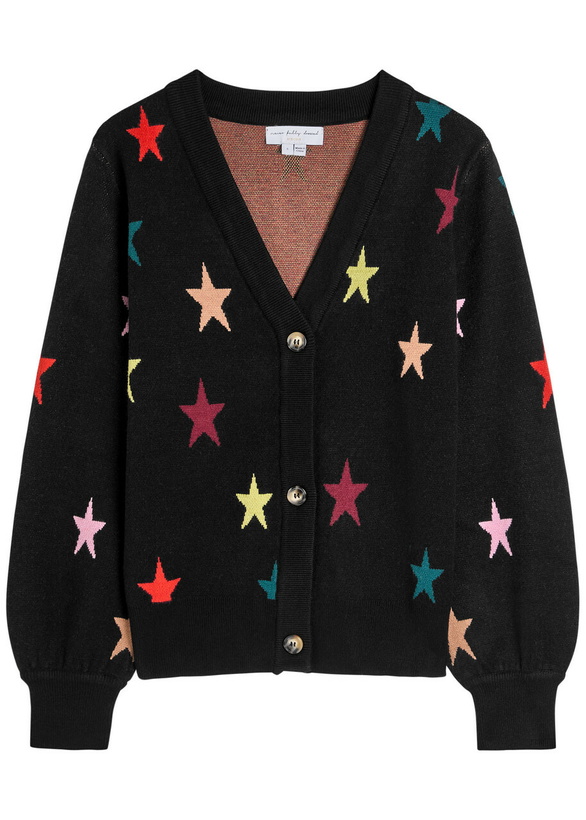 Photo: Never Fully Dressed Star Knit Cardigan Black