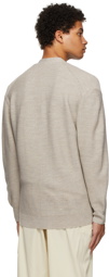 Lemaire Grey Merino Wool Cardigan