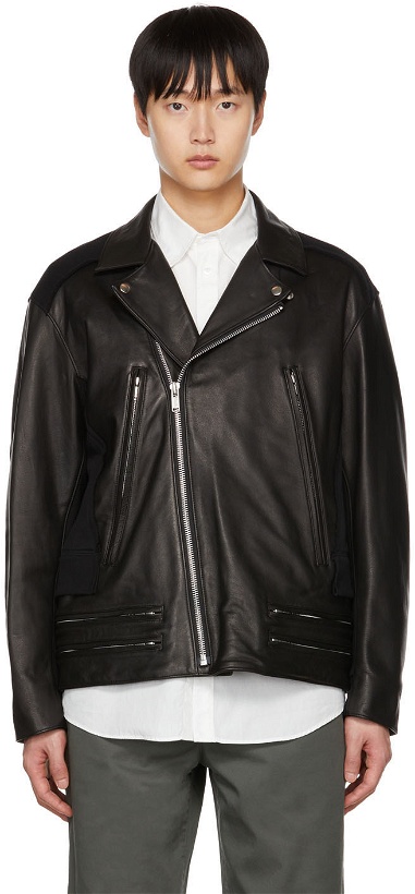 Photo: Undercoverism Black Biker Leather Jacket