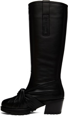 Kiko Kostadinov Black Knotted Riding Boots