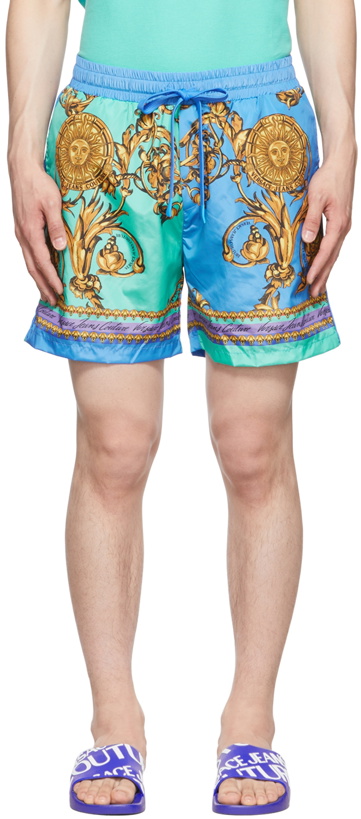 Photo: Versace Jeans Couture Blue Garland Sun Shorts