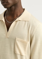 Saint Laurent Wool Polo Shirt Ecru