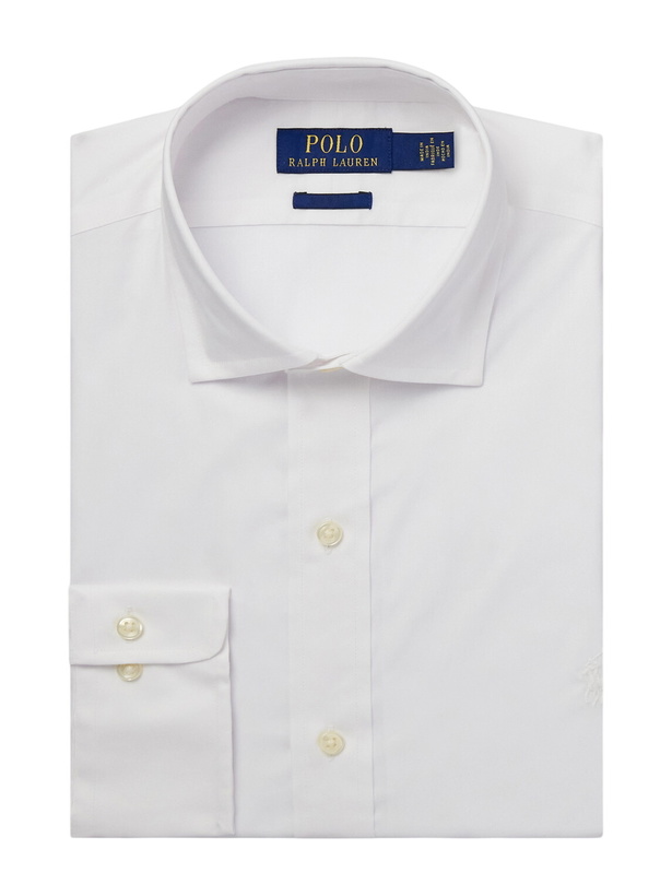 Photo: Polo Ralph Lauren - Logo-Embroidered Cotton-Poplin Shirt - White