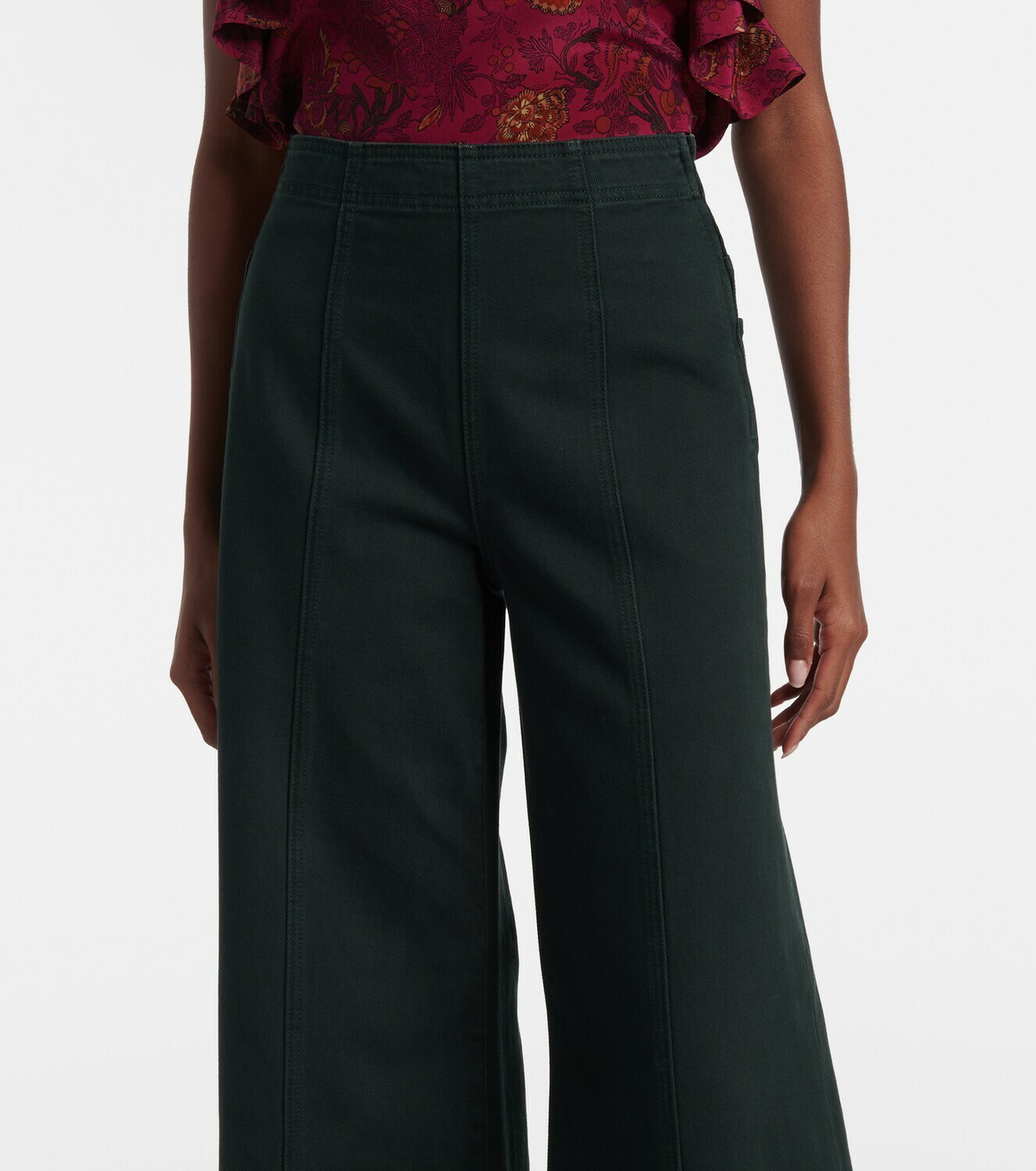 Ulla Johnson Bianca high-rise cotton wide-leg pants