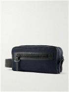 Kiton - Leather-Trimmed Logo-Embroidered Nylon Wash Bag