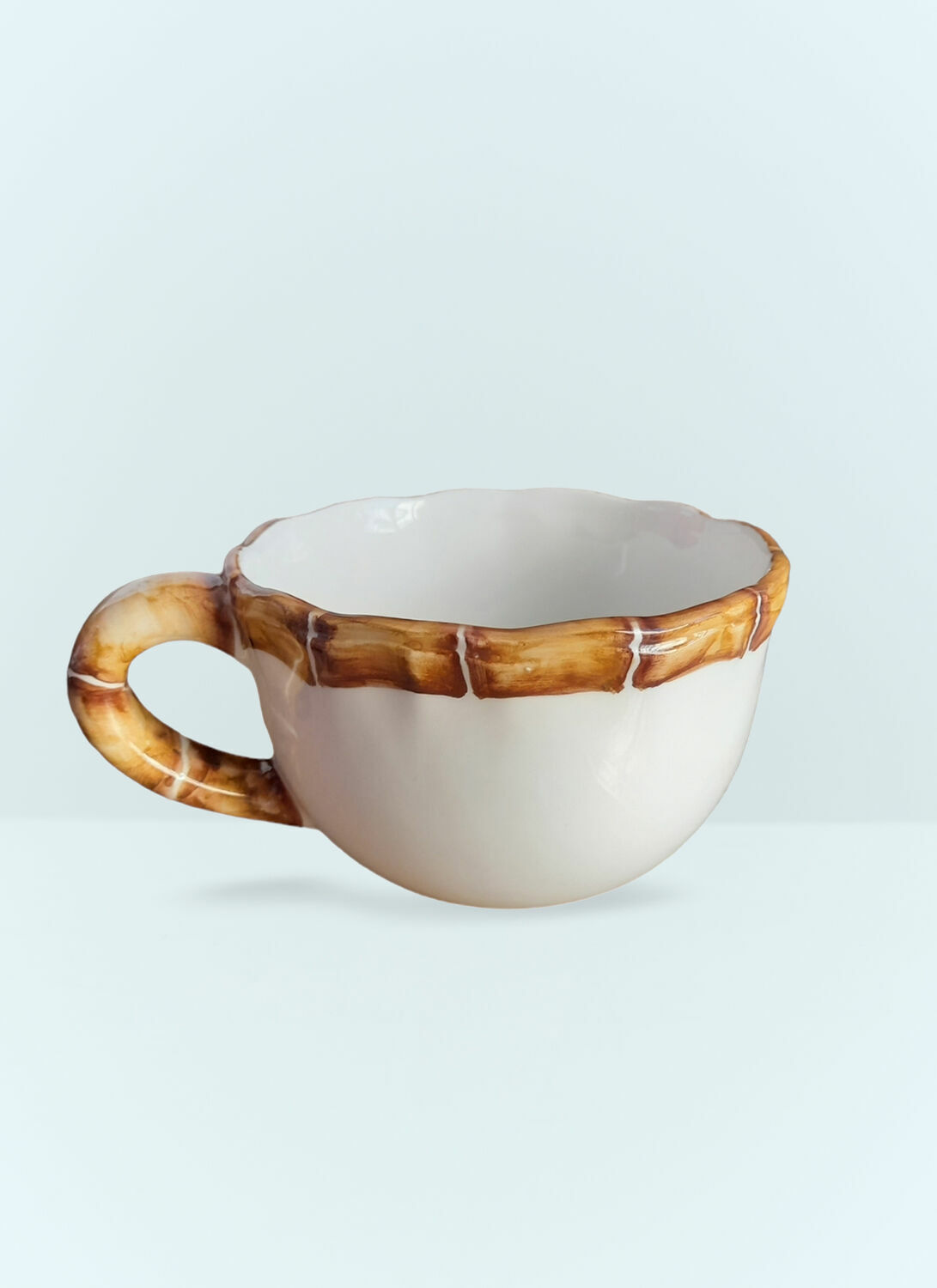 Les-Ottomans Set Of Two Bamboo Cappuccino Cups