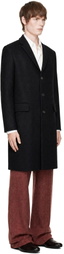 Dries Van Noten Black Wool Coat