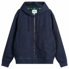 Butter Goods Men's Hooded Work Jacket in Rinsed Indigo