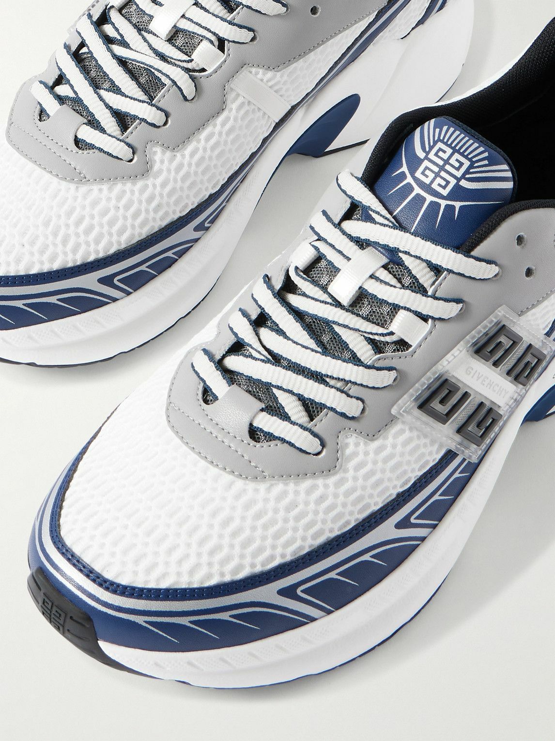 GIVENCHY NFNTY-52 ラバー&メッシュ レザー スニーカー 人気 Givenchy - NFNTY-52 Rubber, Mesh and Leather Sneakers