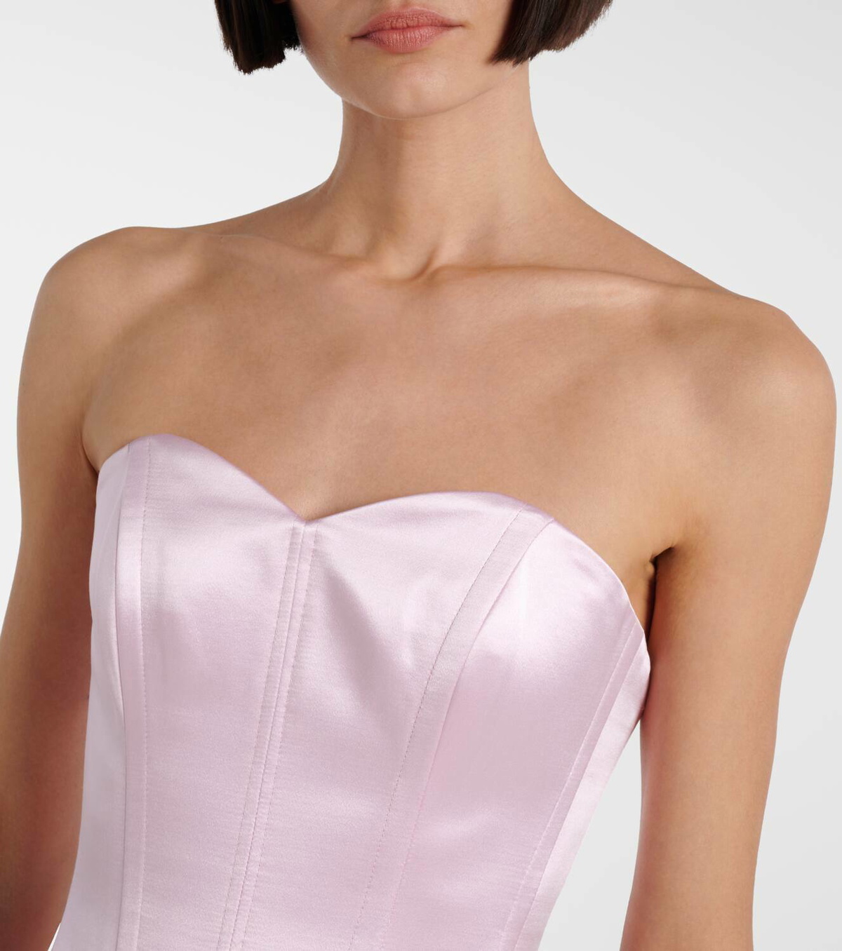 Alex Perry Cotton and silk satin corset