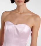 Alex Perry Cotton and silk satin corset