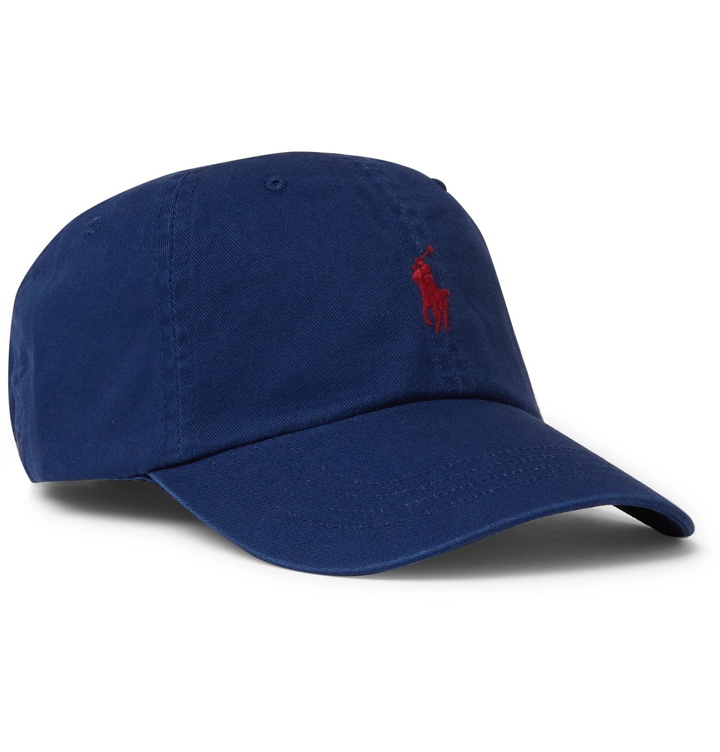 Photo: Polo Ralph Lauren - Logo-Embroidered Cotton-Twill Baseball Cap - Blue