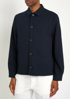 Sunspel Textured Stretch-wool Jacket Navy
