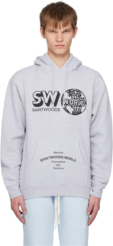 Photo: Saintwoods Gray World Member Hoodie
