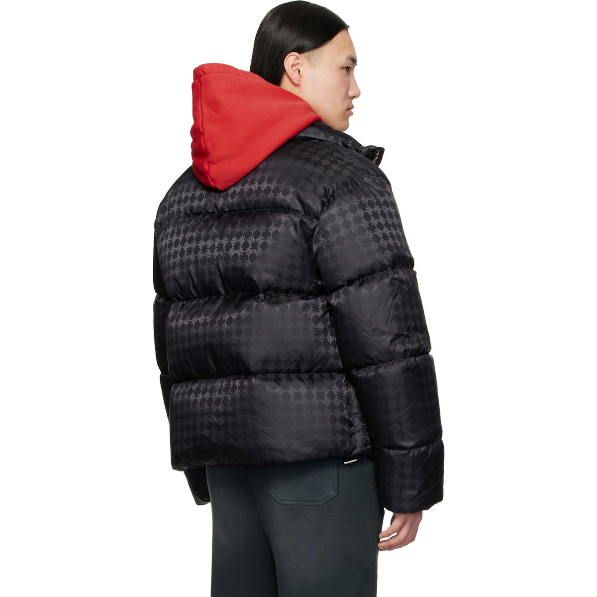 AMIRI Black MA Quad Jacquard Down Jacket