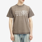 MM6 Maison Margiela Men's Number Logo T-Shirt in Taupe