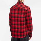 Off-White Men's Logo Check Flannel Shirt in Black